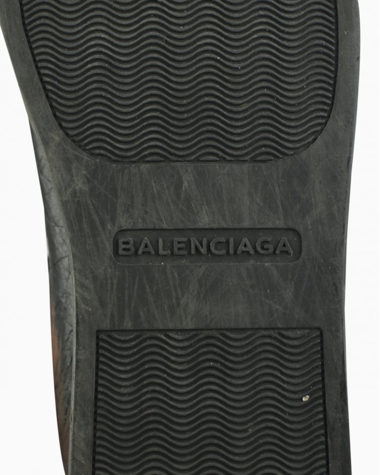 靴 Balenciaga 39 PELLE GOMM ARENA NOIR Tênis Balenciaga Arena Original de Couro Preto Feminino